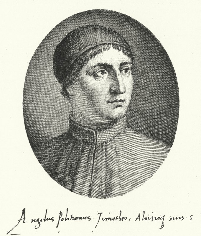 Poliziano, firenzei reneszánsz költő (metszet) alkotó: German School