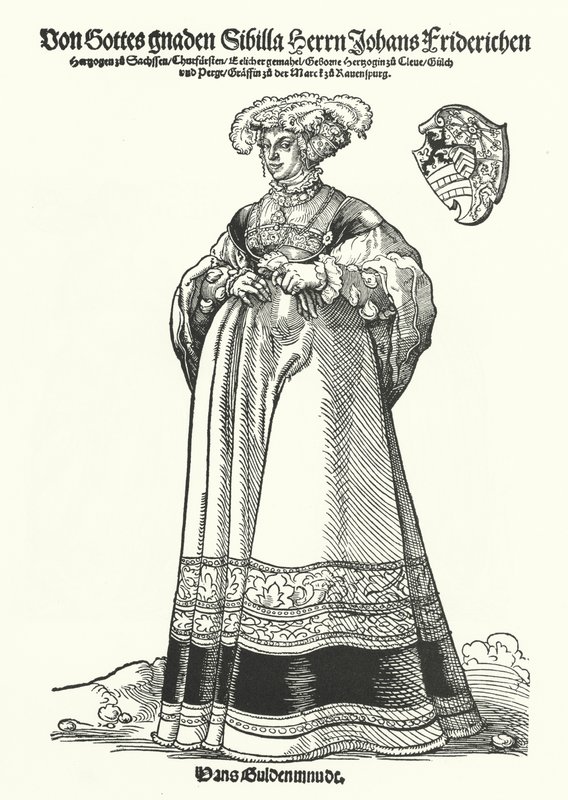 Sibylle szász hercegnő portréja (metszet) alkotó: German School
