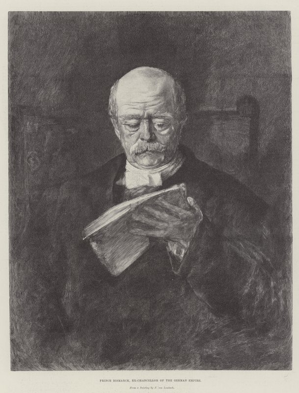 Bismarck herceg, a Német Birodalom volt kancellárja (metszet) alkotó: German School