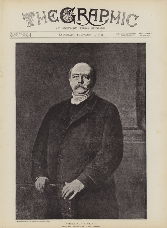 Von Bismarck herceg (litho) alkotó: German School