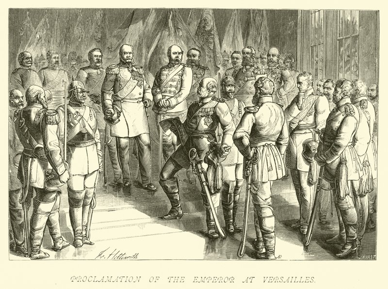 A császár kikiáltása Versailles-ban alkotó: German School