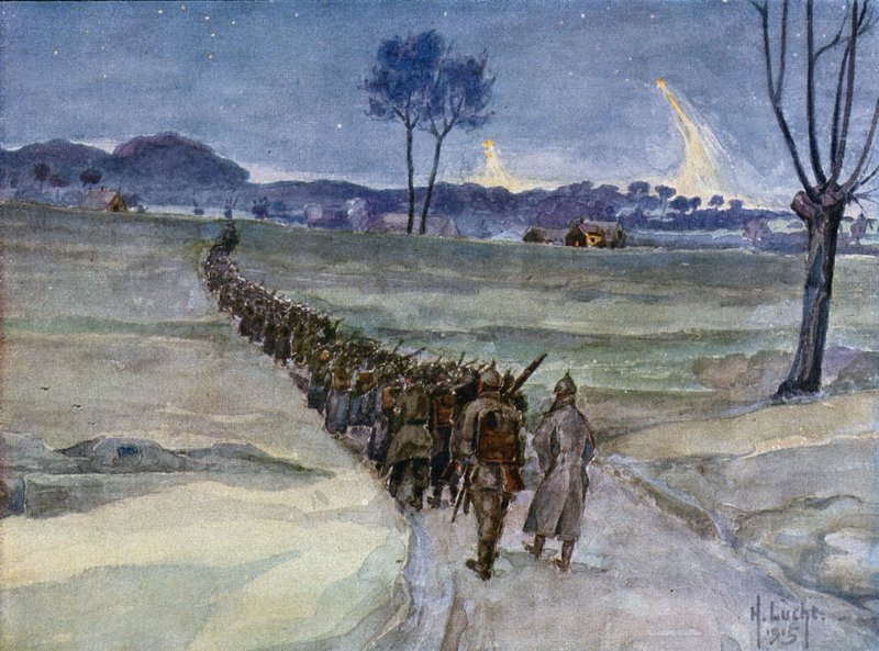 Csere érkezett az árkokhoz, Ypres alkotó: German School
