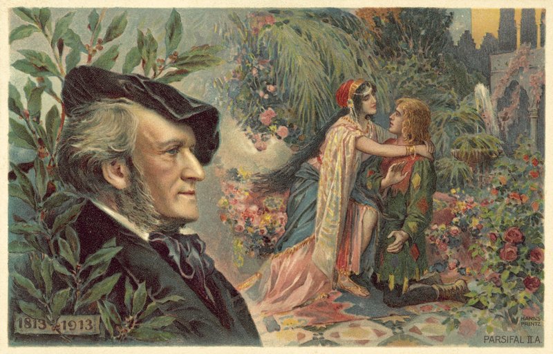 Richard Wagner és egy jelenet Parsifal című operájából alkotó: German School