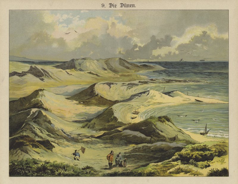 Homokdűnék (színes litho) alkotó: German School