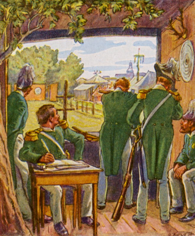 Schutzenfest / Lövészfesztivál (színes litográfia) alkotó: German School