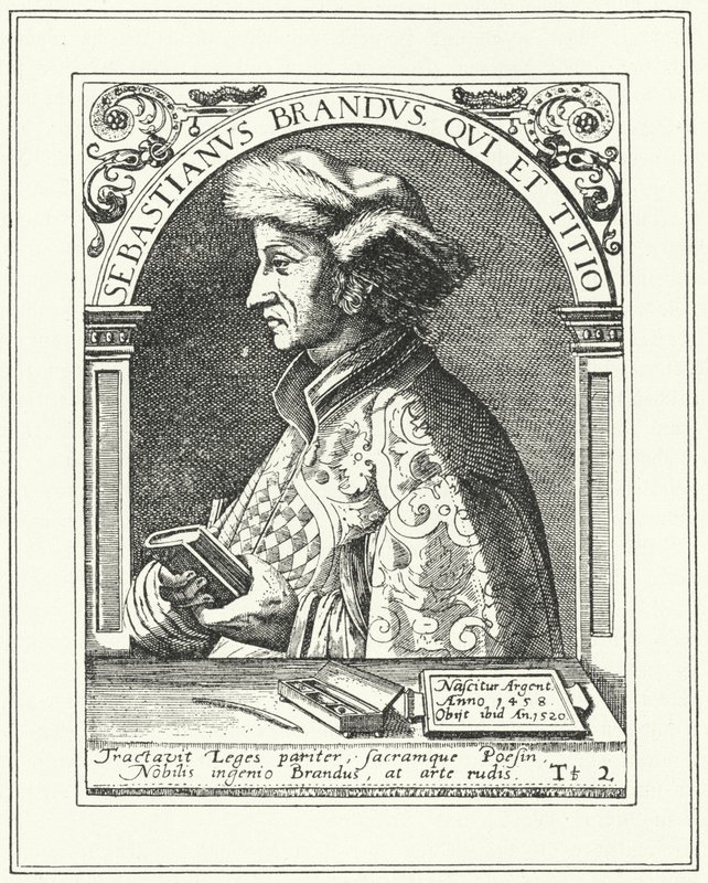 Sebastian Brant német humanista és szatirikus (metszet) alkotó: German School