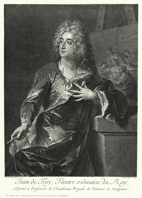 Jean Francois de Troy francia művész önarcképe (metszet) alkotó: German School
