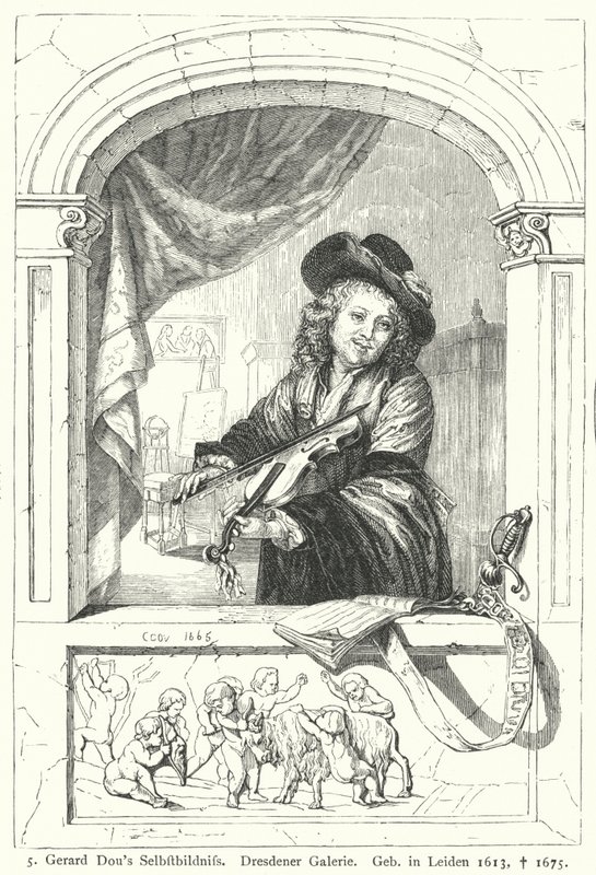 Gerrit Dou holland aranykori festő önarcképe alkotó: German School