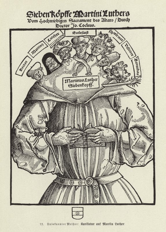 Luther Márton hét feje (litográfia) alkotó: German School