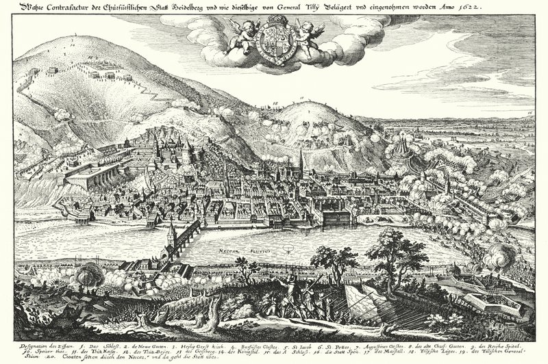 Heidelberg ostroma Tilly grófja által alkotó: German School