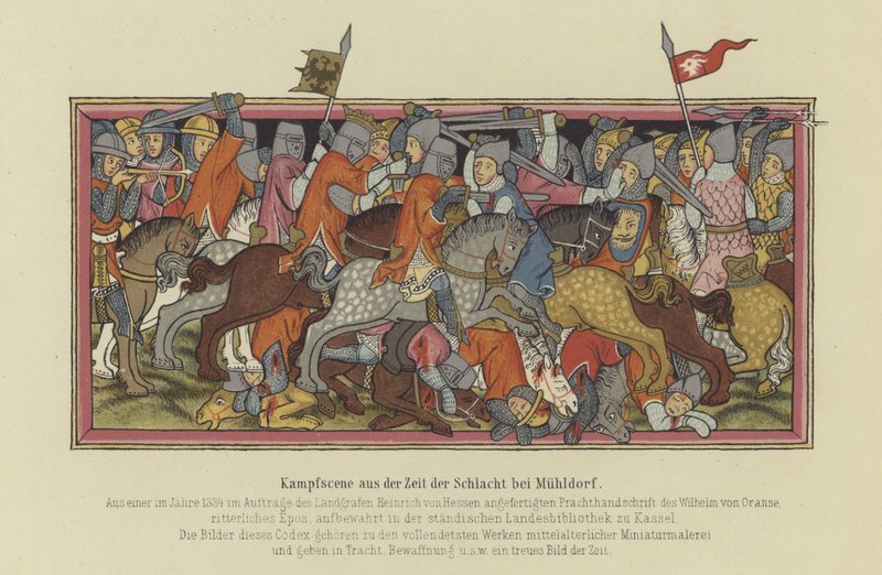 A muhldorfi csata, 1322 alkotó: German School