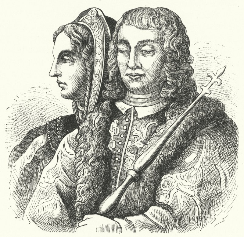 A katolikus uralkodók, I. Izabella Kasztíliai és II. Ferdinánd Aragóniai (metszet) alkotó: German School