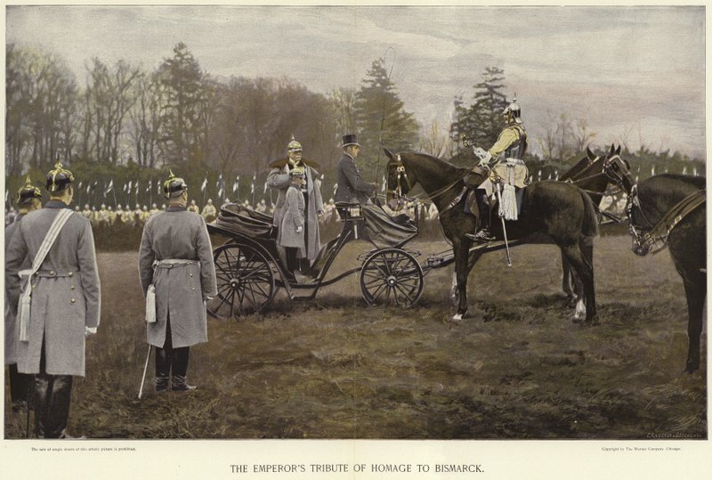 A császári tisztelgés Bismarck előtt alkotó: German School