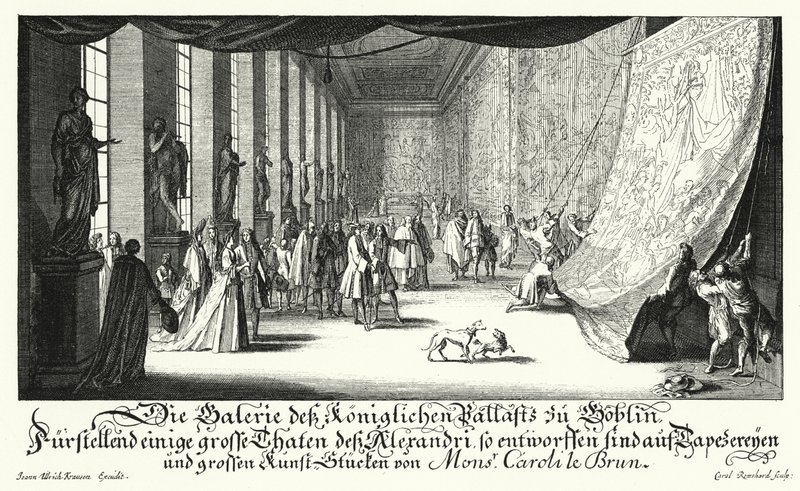 A Galerie des Gobelins, Párizs (metszet) alkotó: German School