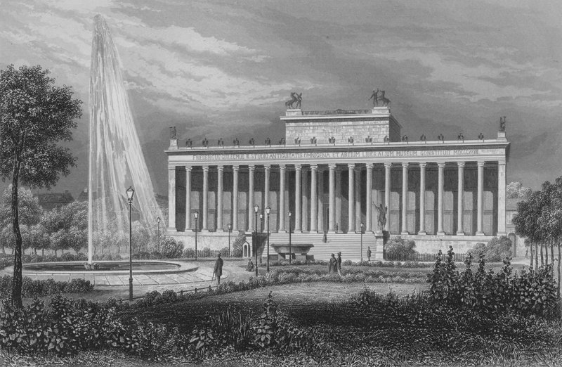 Berlini Múzeum (acélmetszet) alkotó: German School