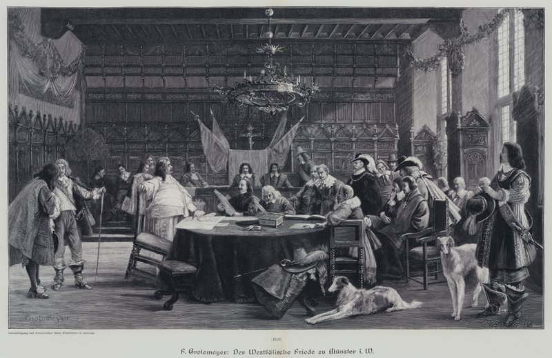 A harmincéves háborút lezáró vesztfáliai béke, Munster, Németország alkotó: German School
