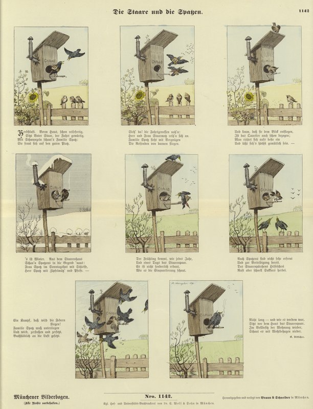 A seregélyek és a verebek alkotó: German School