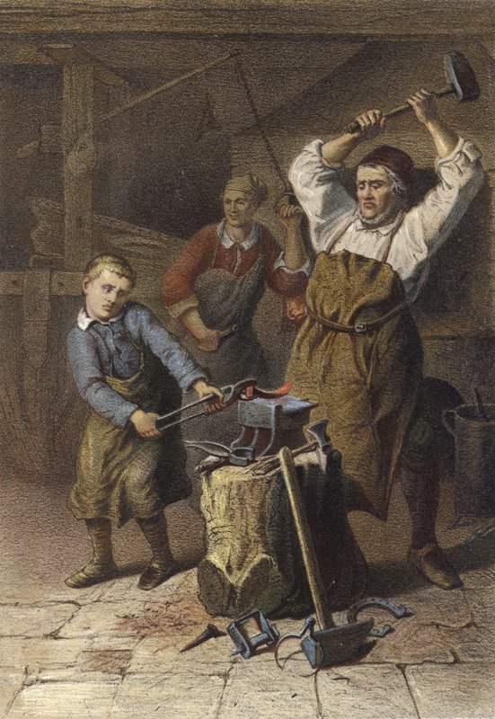 A rettegő kovácstanonc alkotó: German School
