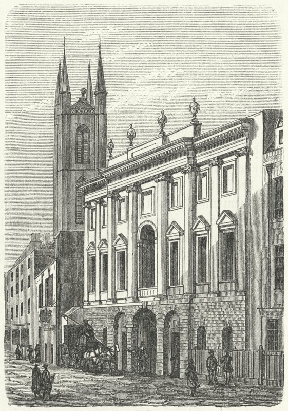 A Bank of England eredeti otthona, Walbrook, London (metszet) alkotó: German School