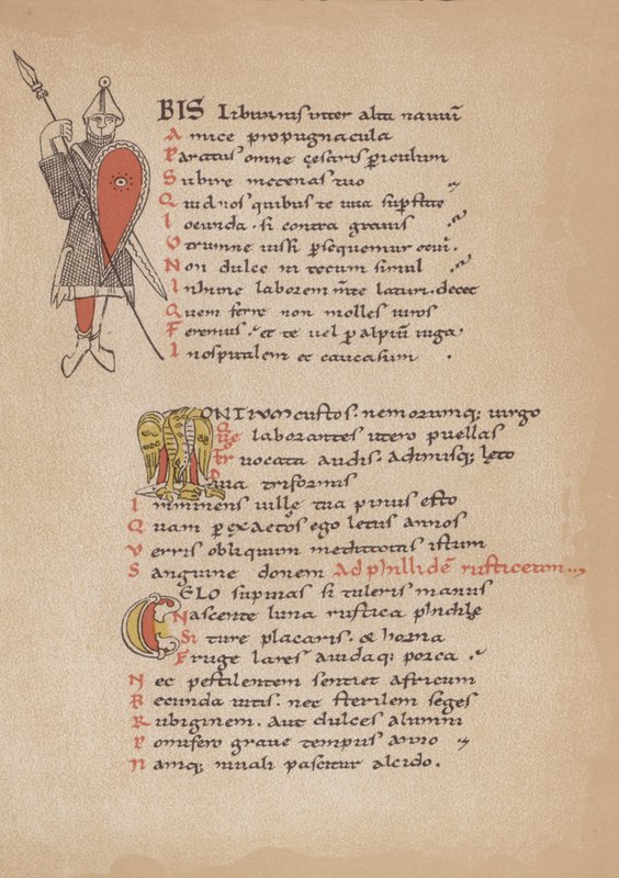 Horatius költészete egy 12. századi francia kéziratban alkotó: German School