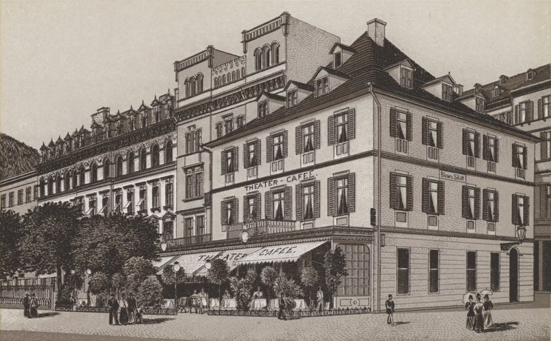 Színház kávézó, Goldner Schild (litho) alkotó: German School