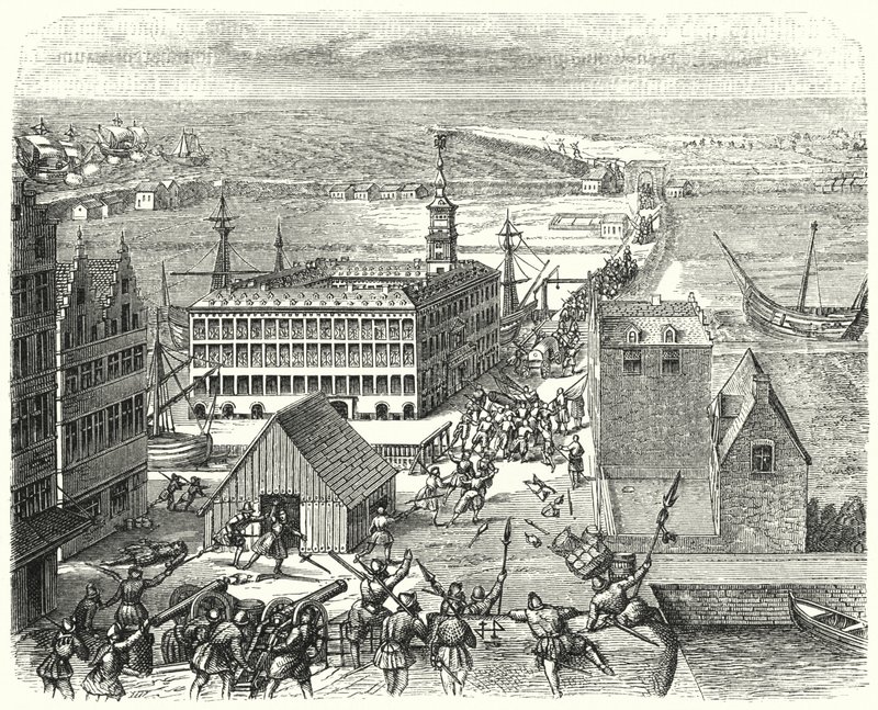 A Hanza-szövetség kereskedelmi állomása Antwerpenben alkotó: German School