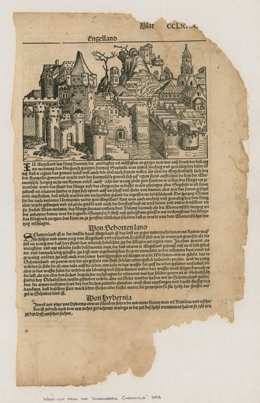 London látképe, 1493. A Nürnbergi Krónikából alkotó: German School