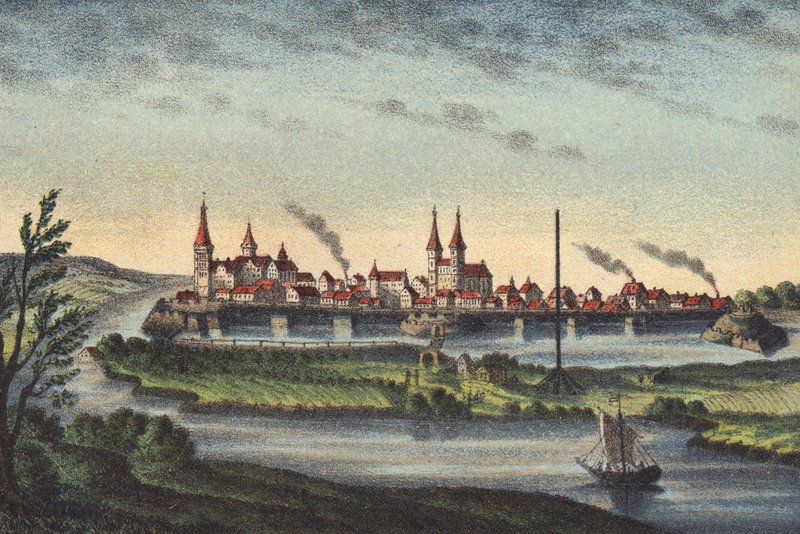 Wittenberg, Chur-Sachsen fővárosa, az Elba folyón, 1546 alkotó: German School