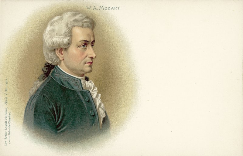 Wolfgang Amadeus Mozart (színes litó) alkotó: German School