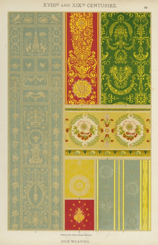 XVIII. és XIX. század, selyemszövés (színes litó) alkotó: German School
