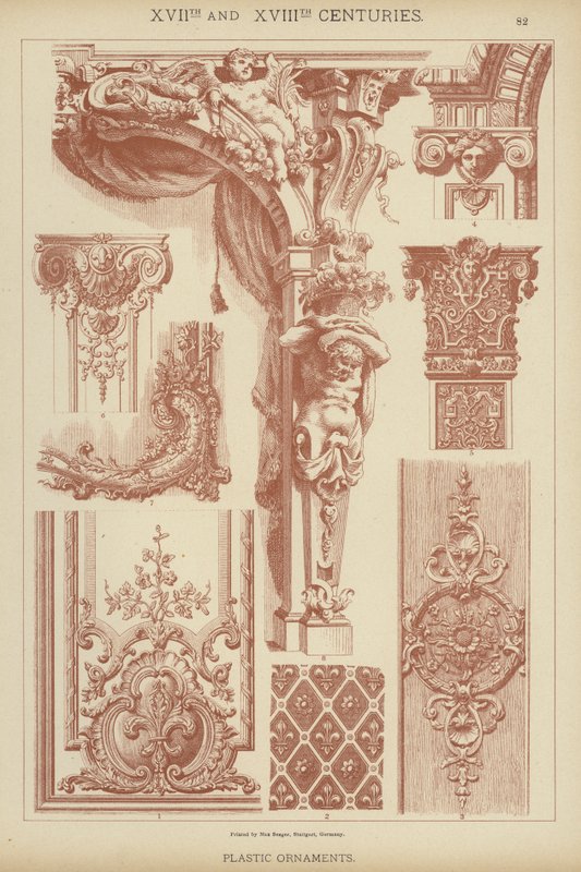 XVII. és XVIII. század, műanyag dísztárgyak (színes litho) alkotó: German School