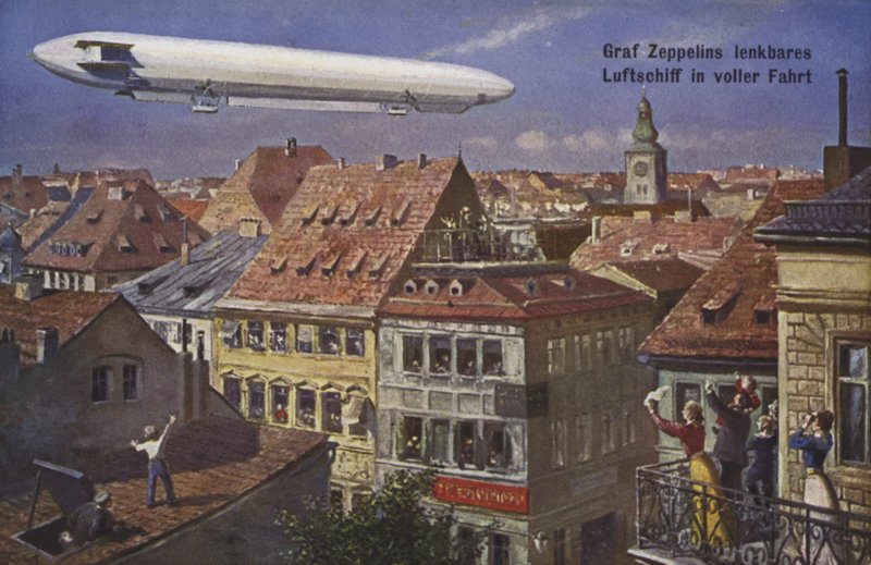 Zeppelin léghajó repülés közben alkotó: German School