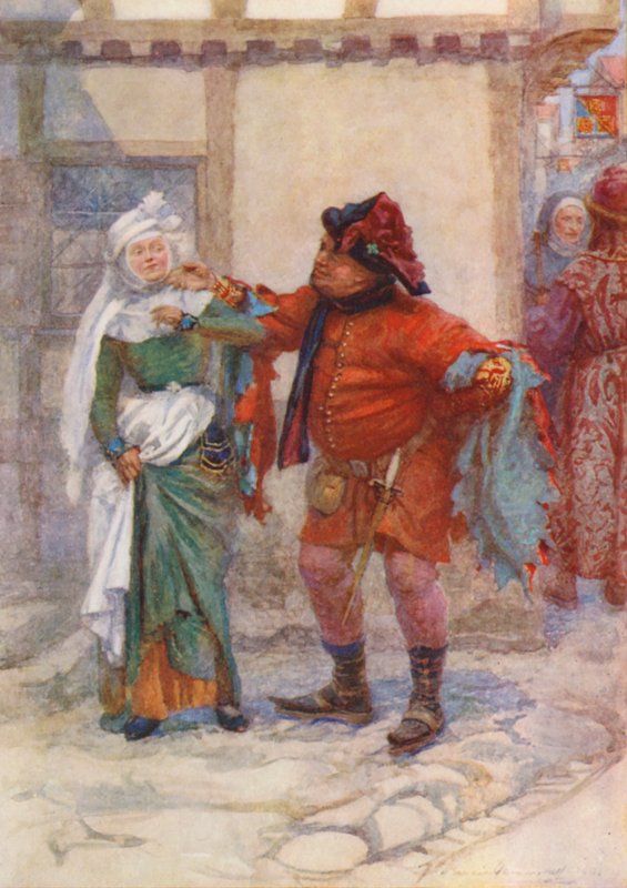 Shakespeare, IV. Henrik király, 2. rész (színes litográfia) alkotó: Gertrude E. Demain (after) Hammond