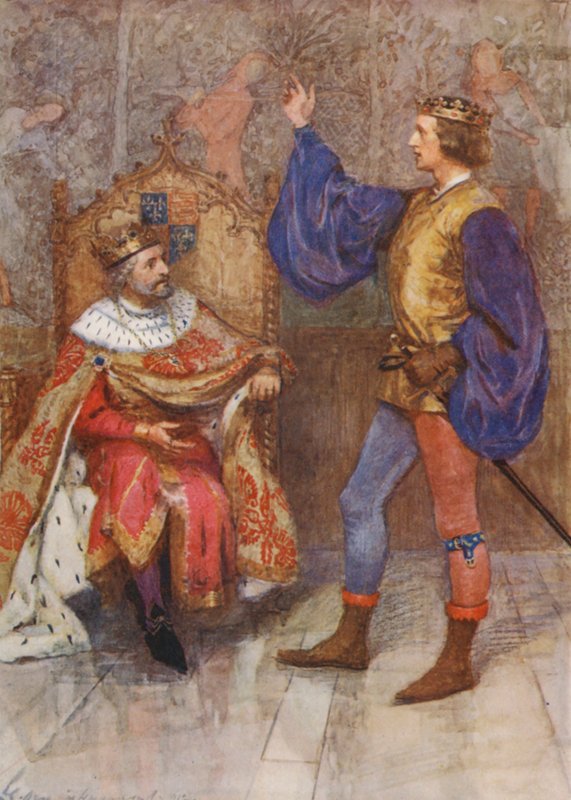 Shakespeare, IV. Henrik király, I. rész (színes litográfia) alkotó: Gertrude E. Demain (after) Hammond