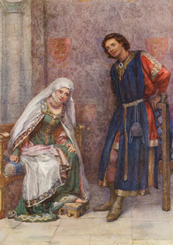 Shakespeare, János király (színes litográfia) alkotó: Gertrude E. Demain (after) Hammond