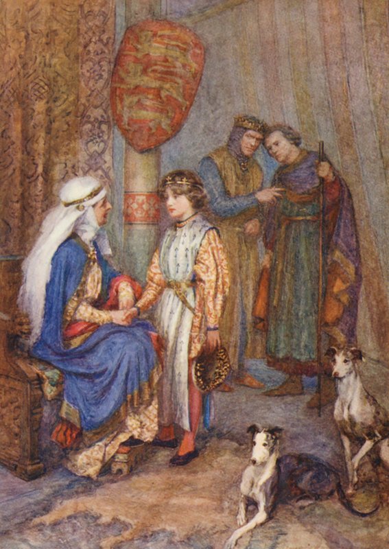 Shakespeare, János király (színes litográfia) alkotó: Gertrude E. Demain (after) Hammond