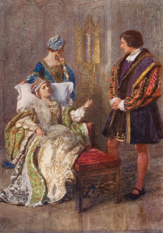 William Shakespeare darabja: Henrik (színes litográfia) alkotó: Gertrude E. Demain (after) Hammond