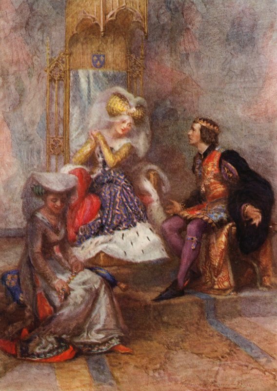 William Shakespeare darabja: Henrik (színes litográfia) alkotó: Gertrude E. Demain (after) Hammond
