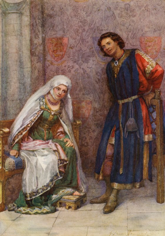 William Shakespeare darabja: János király (színes litográfia) alkotó: Gertrude E. Demain (after) Hammond