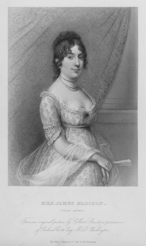Mrs James Madison, Dolly Paine (metszet) alkotó: Gilbert (after) Stuart