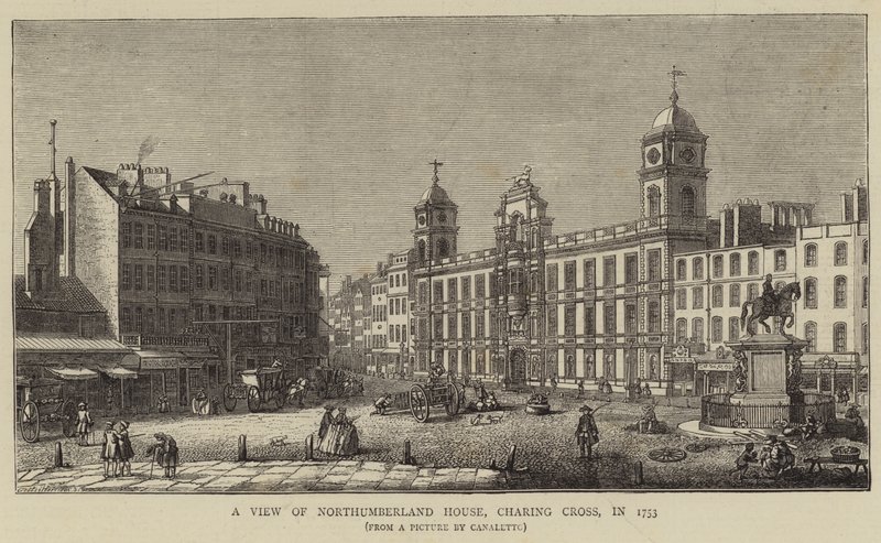 A Charing Cross-i Northumberland House látképe 1753-ban alkotó: Giovanni Antonio Canal
