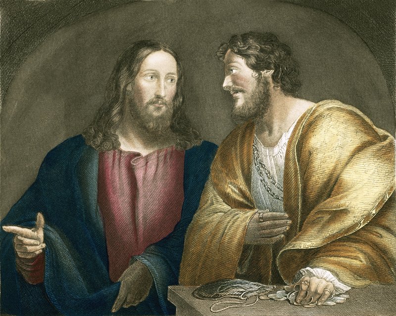 Jézus beszervezi Máté tanítványt alkotó: Giovanni Antonio Pordenone