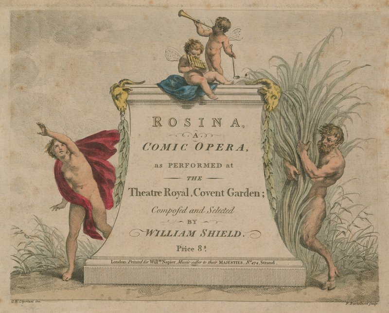 Rosina, egy komikus opera a Theatre Royal-ban, Covent Gardenben alkotó: Giovanni Battista Cipriani