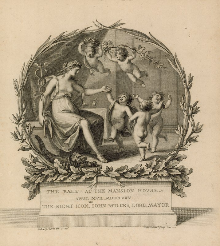 Jegy a The Ball-ra a Mansion House-ban, London, 1775. április 17 alkotó: Giovanni Battista Cipriani
