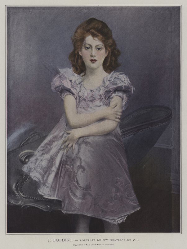 Mademoiselle Beatrice de C portréja... alkotó: Giovanni Boldini