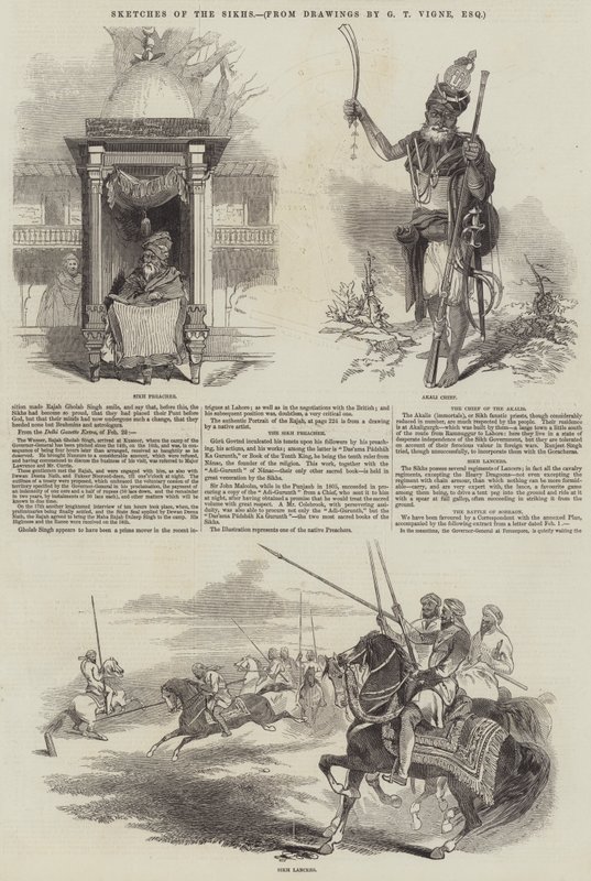 Vázlatok a szikhekről alkotó: Godfrey Thomas Vigne