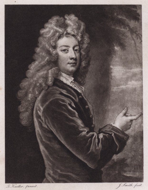 William Congreve, angol drámaíró (metszet) alkotó: Godfrey (after) Kneller