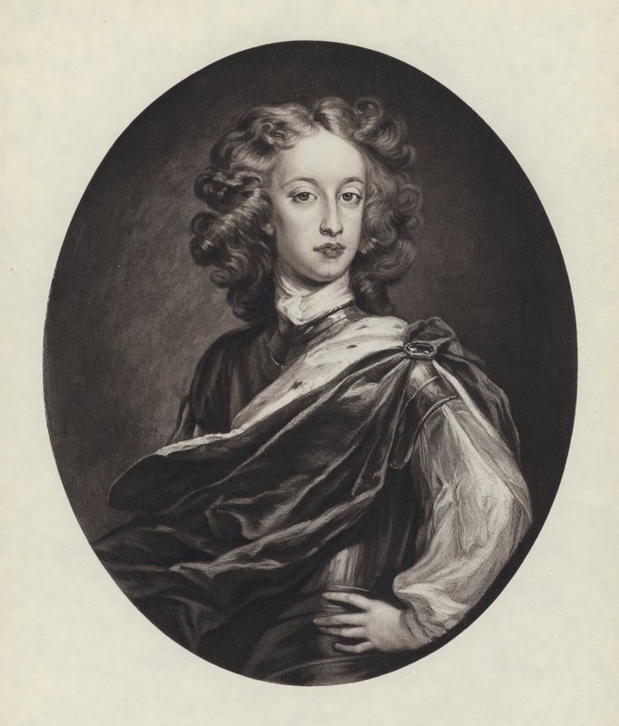Vilmos, Gloucester hercege, Anna királynő fia (litho) alkotó: Godfrey (after) Kneller