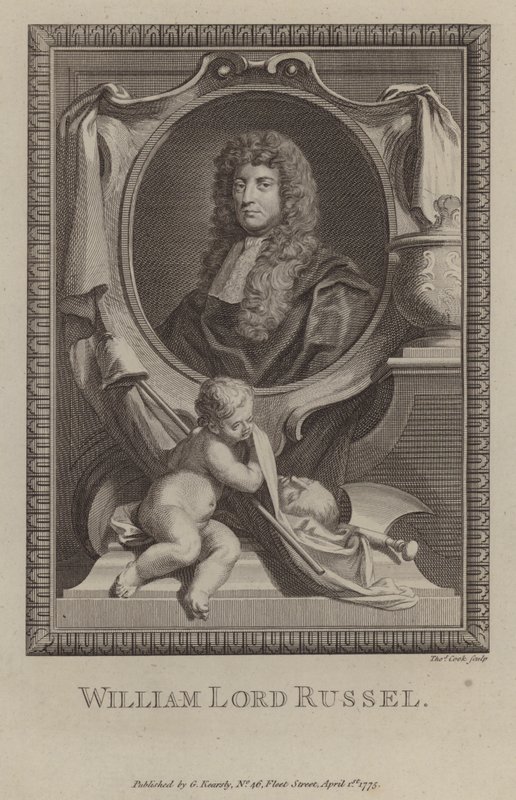 William Russell, Lord Russell, angol politikus (metszet) alkotó: Godfrey (after) Kneller