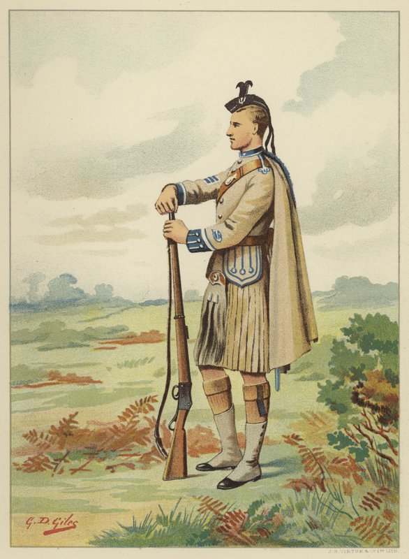 A londoni skót önkéntesek, 1. önkéntes zászlóalj lövészdandár, 7. Middlesex alkotó: Godfrey Douglas Giles